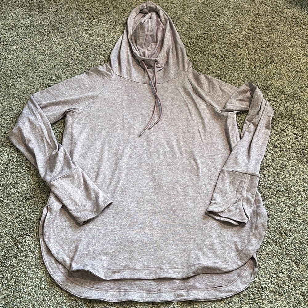 Athleta Heather Gray Hooded Sweatshirt